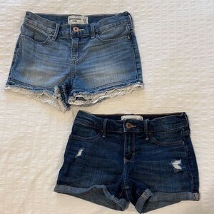 Abercrombie Kids Blue Denim Shorts Set